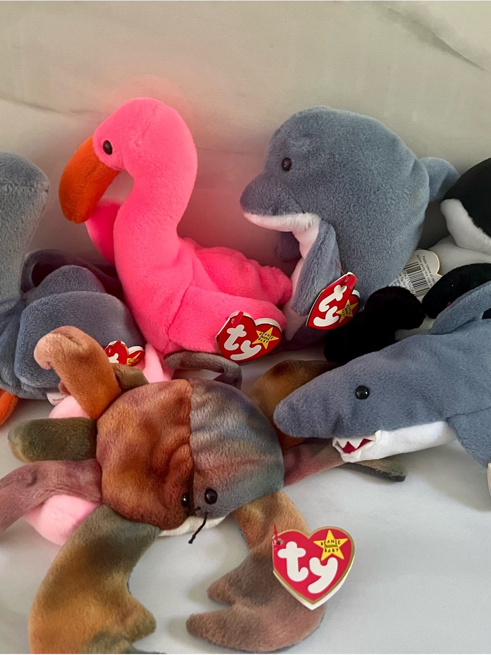 Ty original beanie baby Ocean animals 6 total